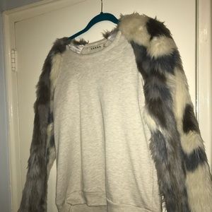 Go Jane Rehab Faux Fur Sweatshirt
